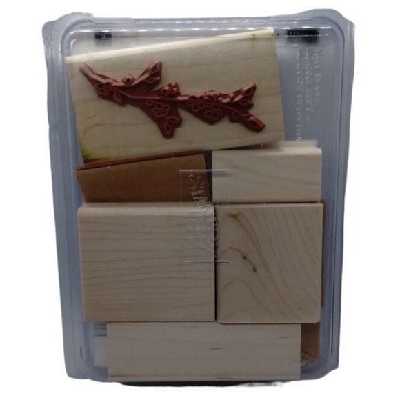 Stampin Up Artfully Asian 5 Piece Rubber Stamp Kit Mounted 2006 Cherry Blossoms - Picture 4 of 4